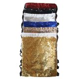 10pcs Blank Sublimation Magic Reversible Sequin Drawstring Bags with Black Waterproof Back