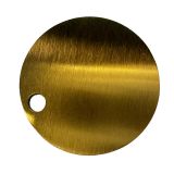 100pcs Round Blank Golden Brass Tag Dog Tag Pendant for Engraving