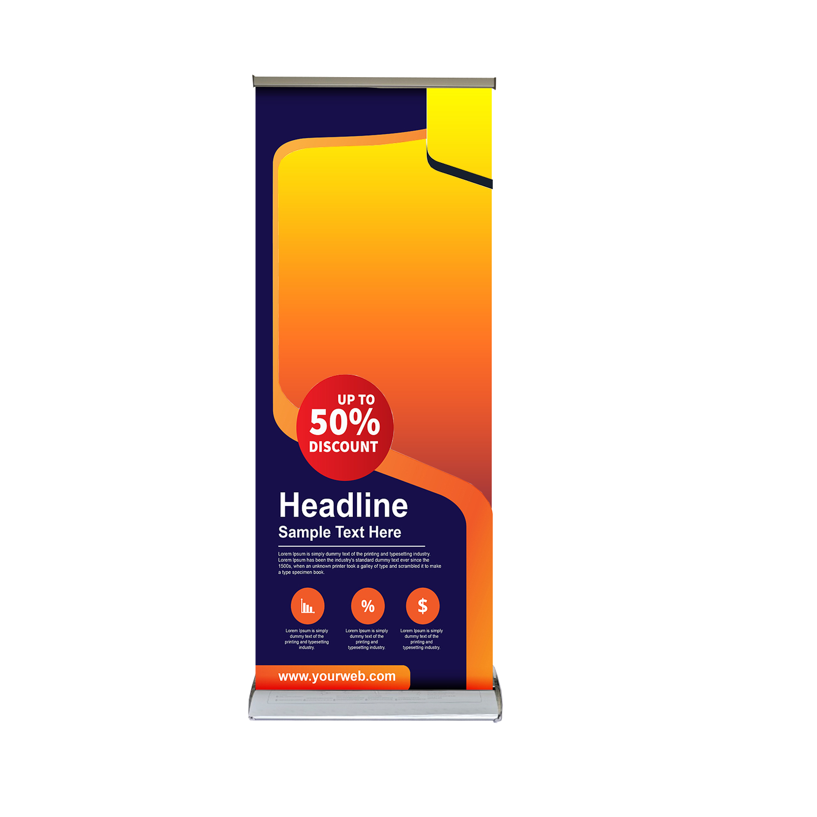 Экономичный Roll Up стенд EC 85 × 200 см
