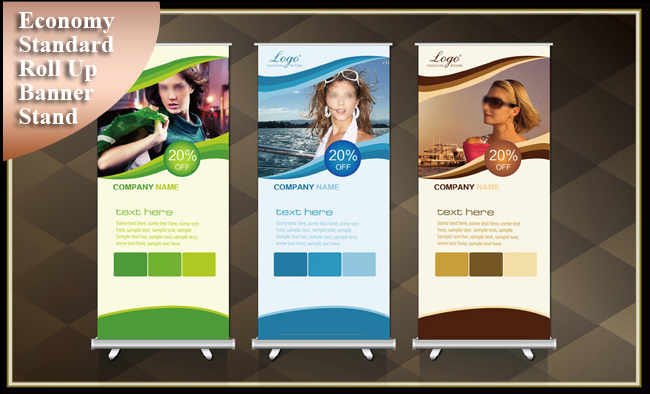 Economy Standard Roll Up Banner Stand (33