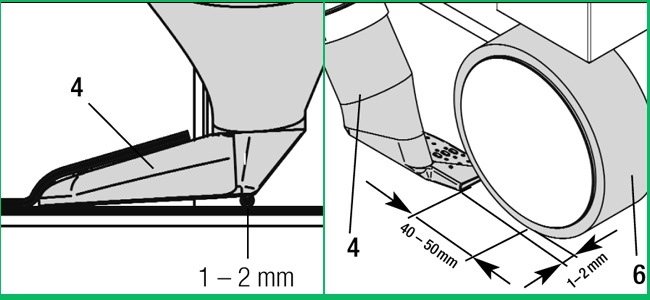 Hot Air Welder with Handle details