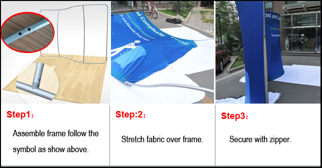 10ft S Shape Fabric Display Wall usage 