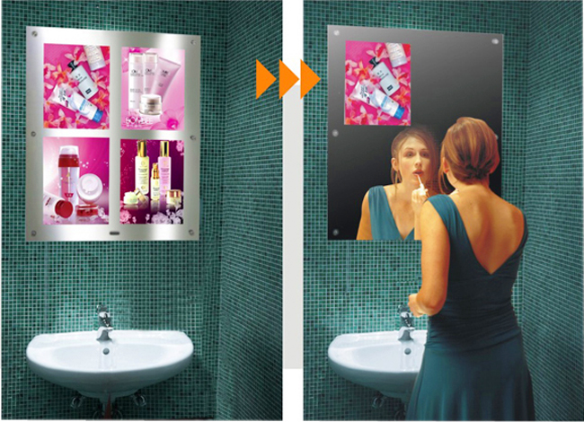 Multi-pictures Acrylic Magic Mirror Light Box application 