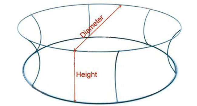 10ft Circle Fabric Tension Display Hanging Sign details 1