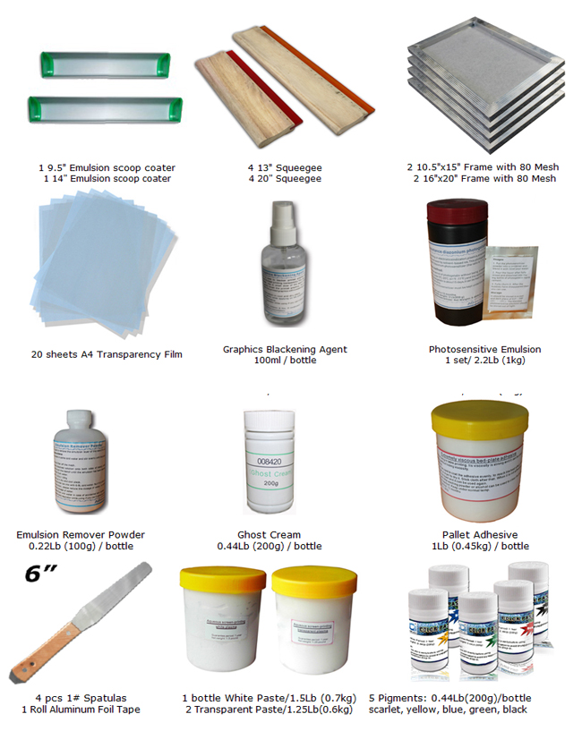 4 Color 2 Station Silk Screen Printing Press Screen Printing Full Kit Equipment