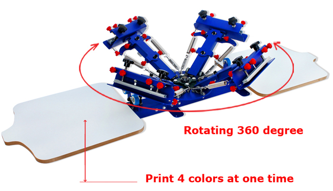 4 Color 2 Station Silk Screen Printing Press Screen Printing Full Kit Equipment